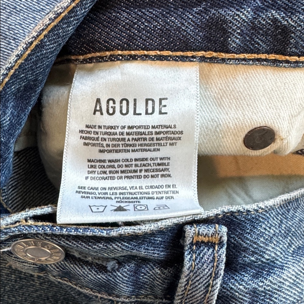 Agolde 90s Denim Straight Leg Jeans Organic Cotton 28 - Picture 2 of 5